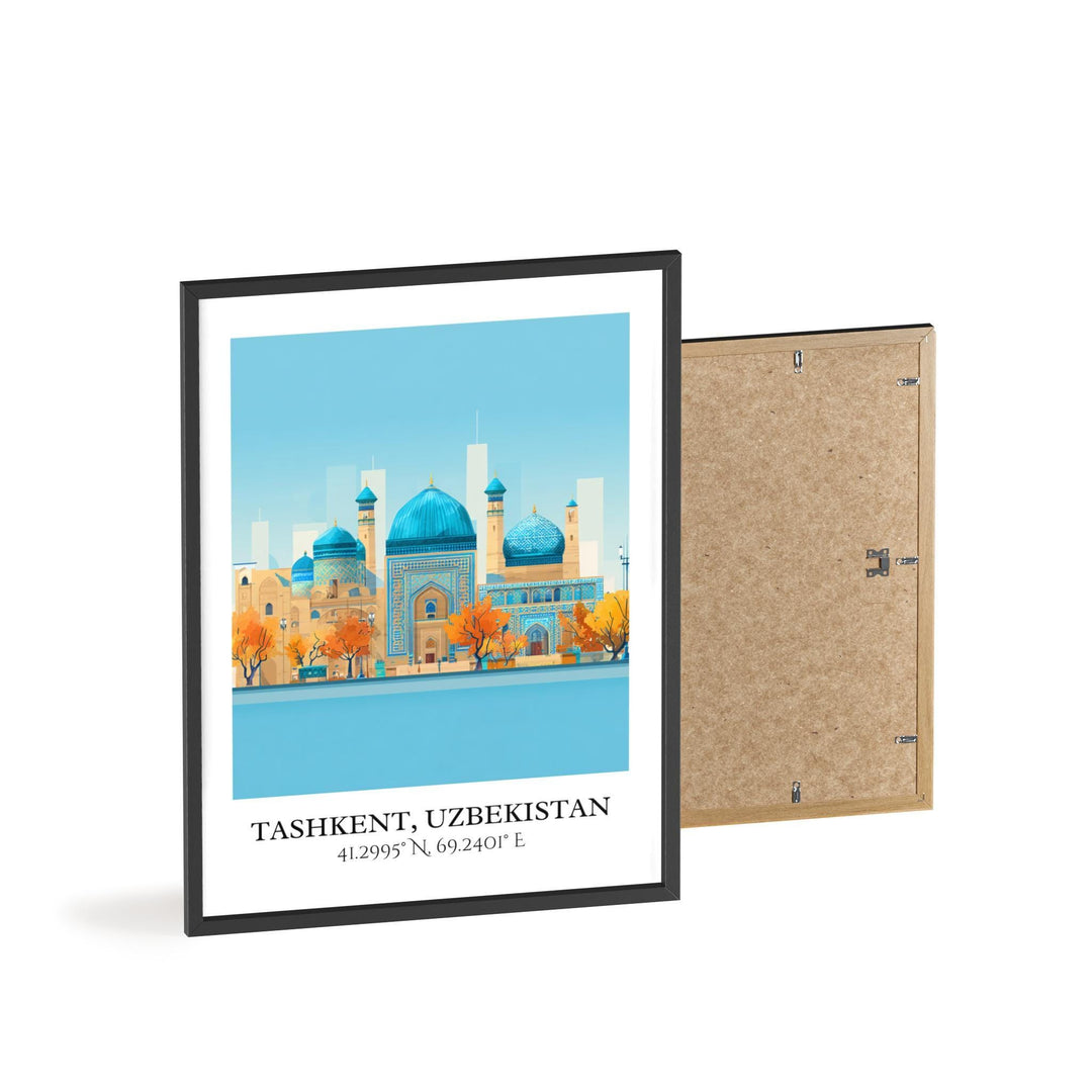 Tashkent Art, Tashkent Retro Travel Art, Uzbekistan Home Decor, Tashkent Gift, Uzbekistan Travel Art, Travel Prints, Housewarming Gift