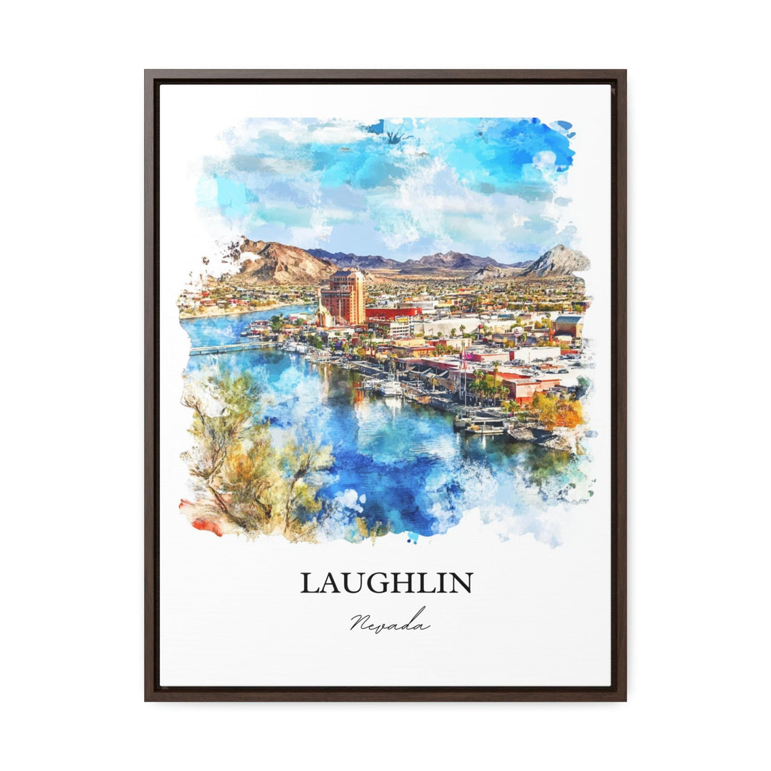 Laughlin NV Wall Art, Clark County Nevada Print, Nevada Watercolor Art, Laughlin Nevada Gift, Travel Print, Travel Poster, Housewarming Gift