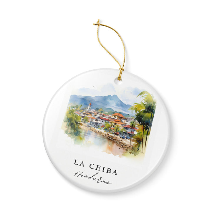 La Ceiba Ornament: Unique La Ceiba Souvenir, Honduras Xmas Decor, and Authentic La Ceiba Honduras Gift