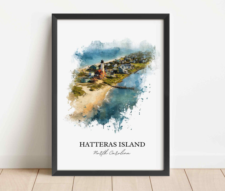 Hatteras Island, North Carolina – Watercolor Art Print