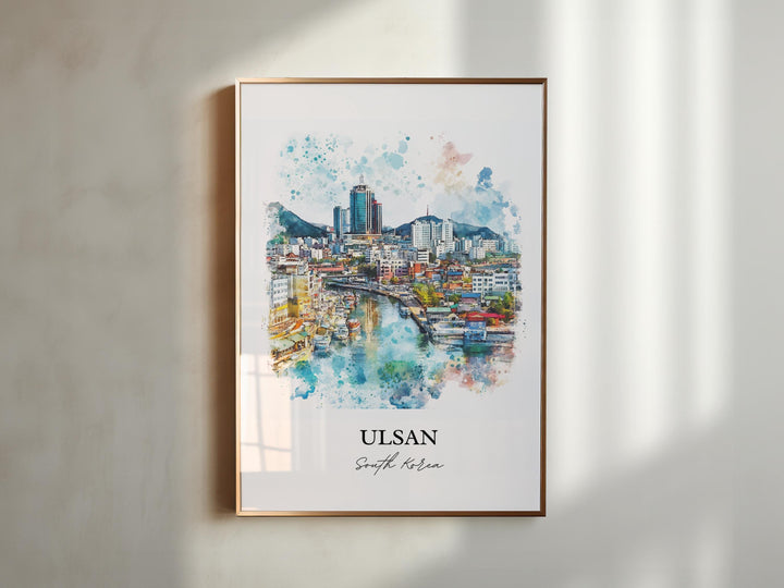 Ulsan, South Korea – Watercolor Art Print