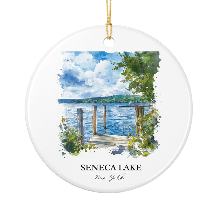 Seneca Lake NY Ornament: Unique Seneca Lake NY Souvenir, Seneca Lake Xmas Decor, and Authentic Seneca Lake Gift