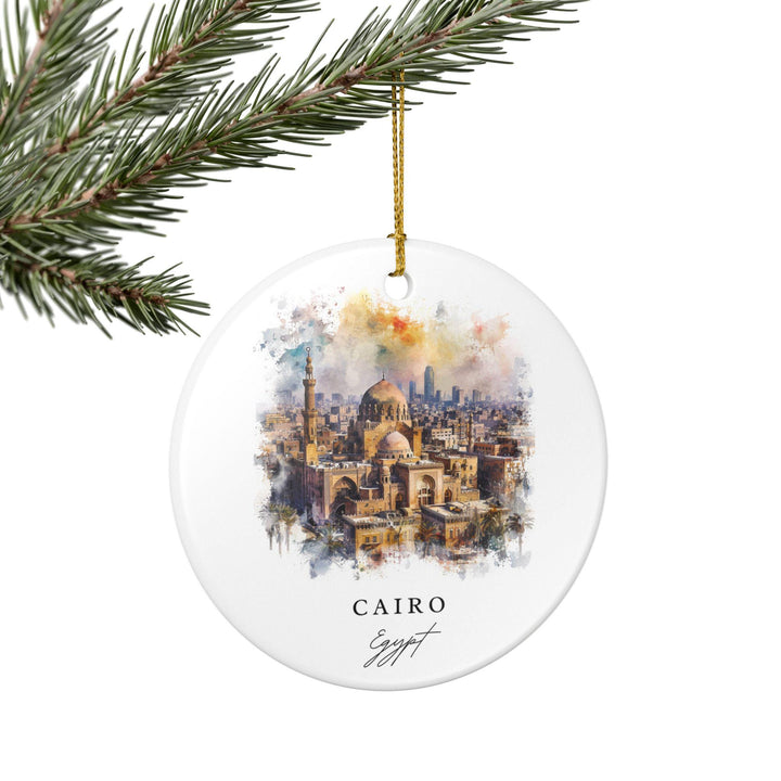 Cairo Egypt Ornament: Unique Cairo Egypt Souvenir, Egypt Xmas Decor, and Authentic Egypt Gift
