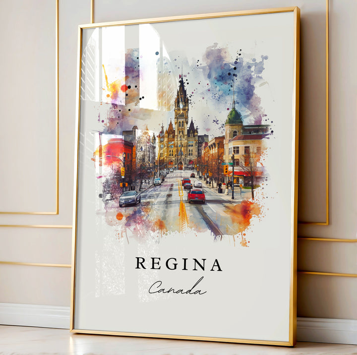 Regina BC wall art - Canada, Regina print, British Columbia Wedding gift, Regina Canada Birthday present, Custom Text, Perfect Gift