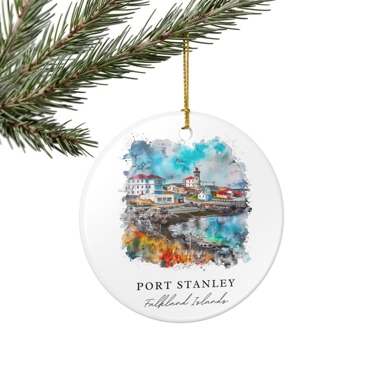 Port Stanley Ornament: Unique Falkland Islands Souvenir, Falkland Islands Xmas Decor, and Authentic Falkland Islands Gift