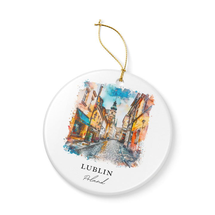 Lublin Poland Ornament: Unique Lublin Souvenir, Lublin Xmas Decor, and Authentic Lublin Poland Gift