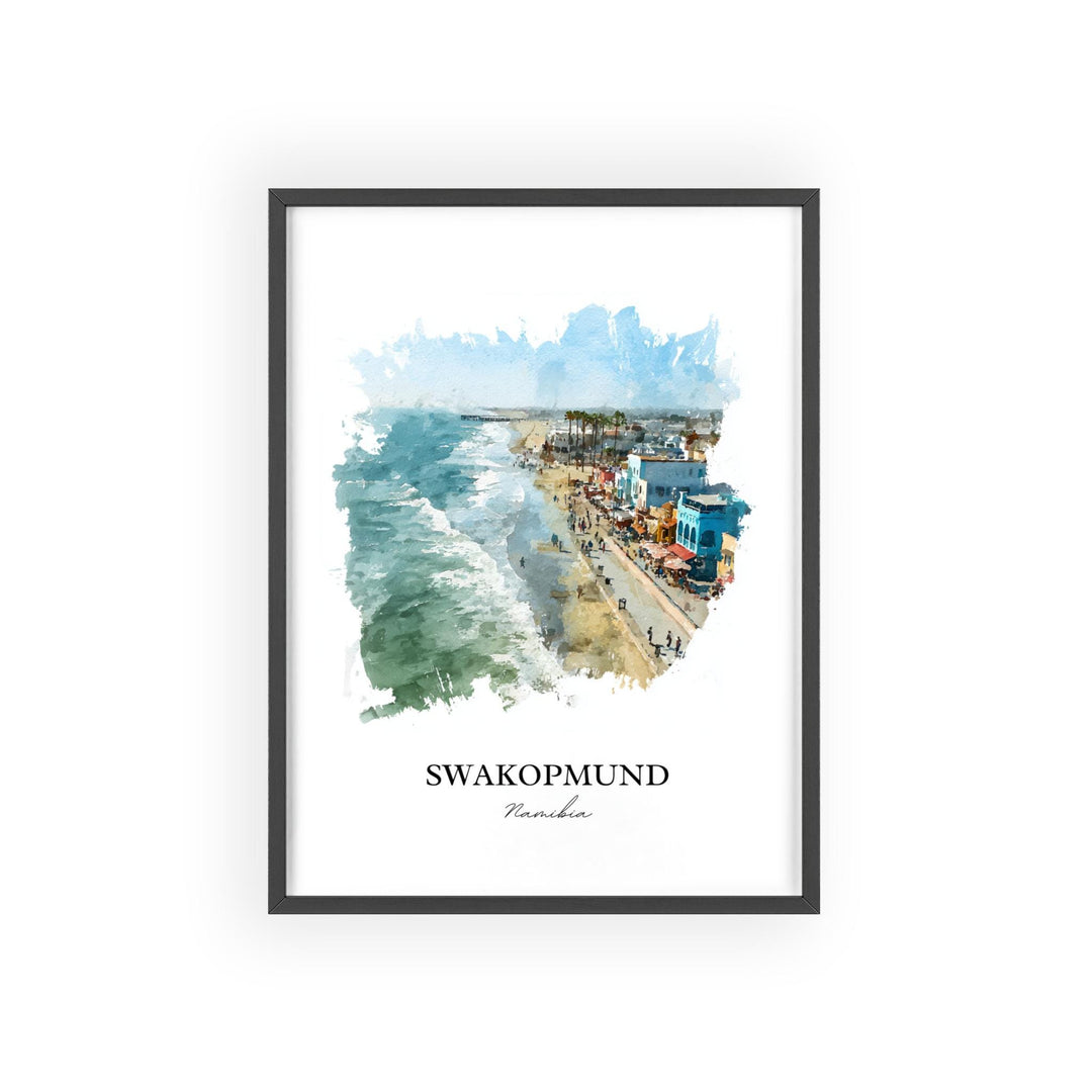 Swakopmund, Namibia – Watercolor Art Print