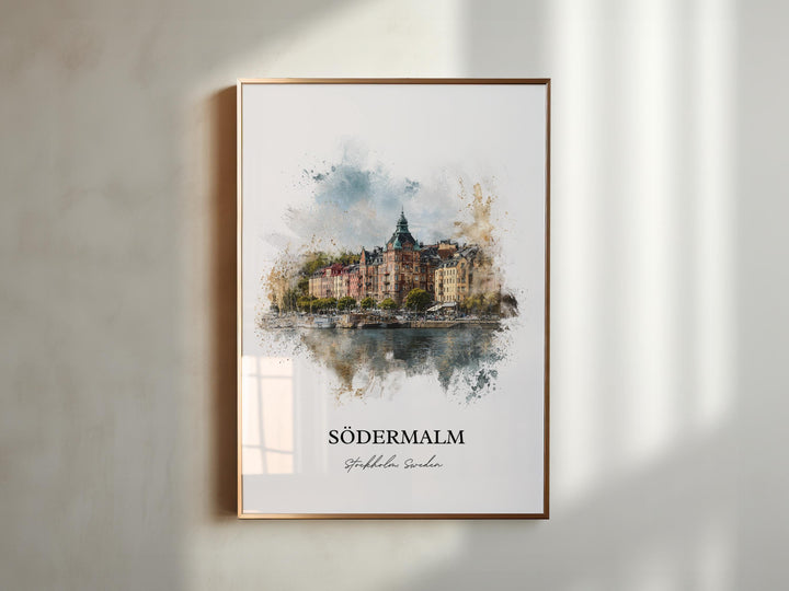 Södermalm, Sweden – Watercolor Art Print