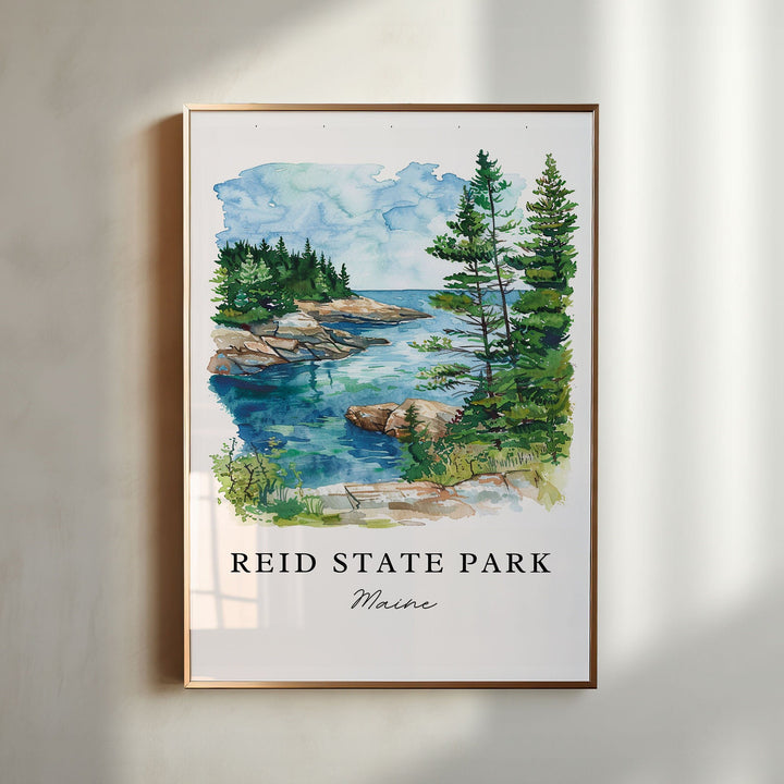 Reid State Park Art, Maine Print, Georgetown ME Wall Art, Reid State Park Gift, Travel Print, Travel Poster, Travel Gift, Housewarming Gift