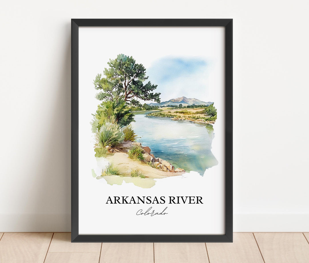 Arkansas River, Colorado, USA – Watercolor Art Print