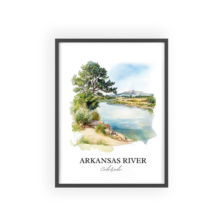 Arkansas River, Colorado, USA – Watercolor Art Print