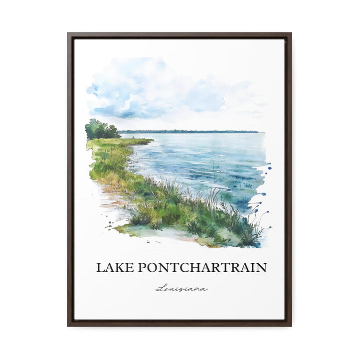 Lake Pontchartrain Art, New Orleans Print, Louisiana Watercolor Art, Lake Pontchartrain Gift, Travel Print, Travel Poster, Housewarming Gift