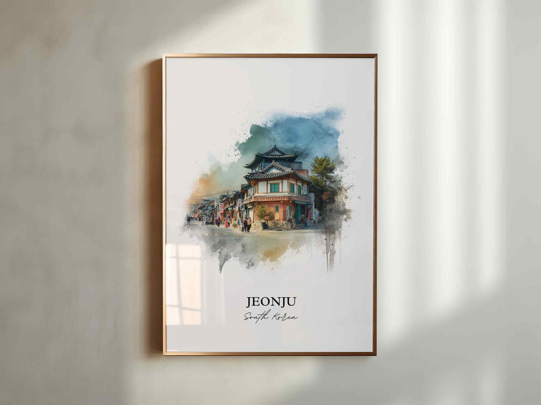Jeonju, South Korea – Watercolor Art Print