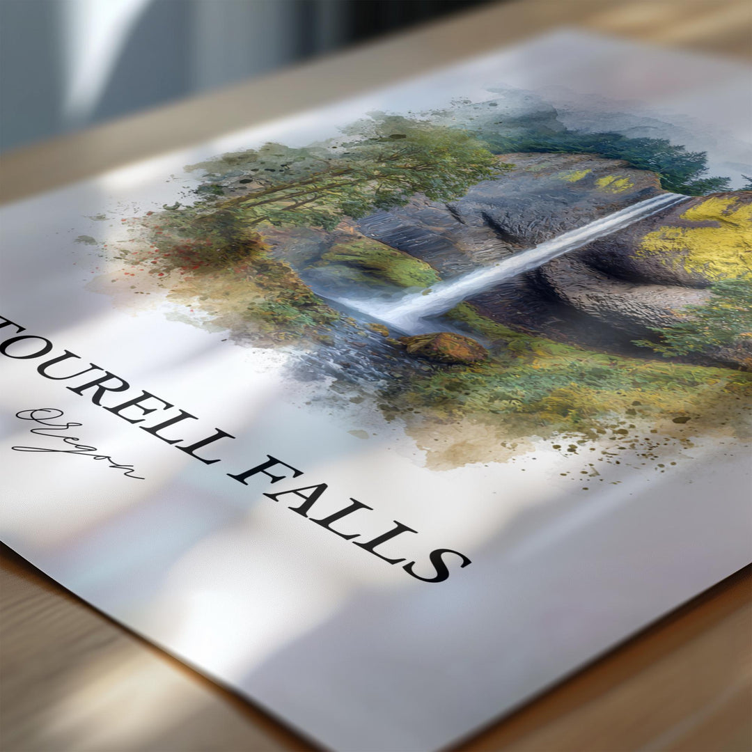 Latourell Falls Wall Art, Columbia River Gorge Print, Oregon Artwork, Latourell Falls Gift, Travel Print, Travel Poster, Housewarming Gift