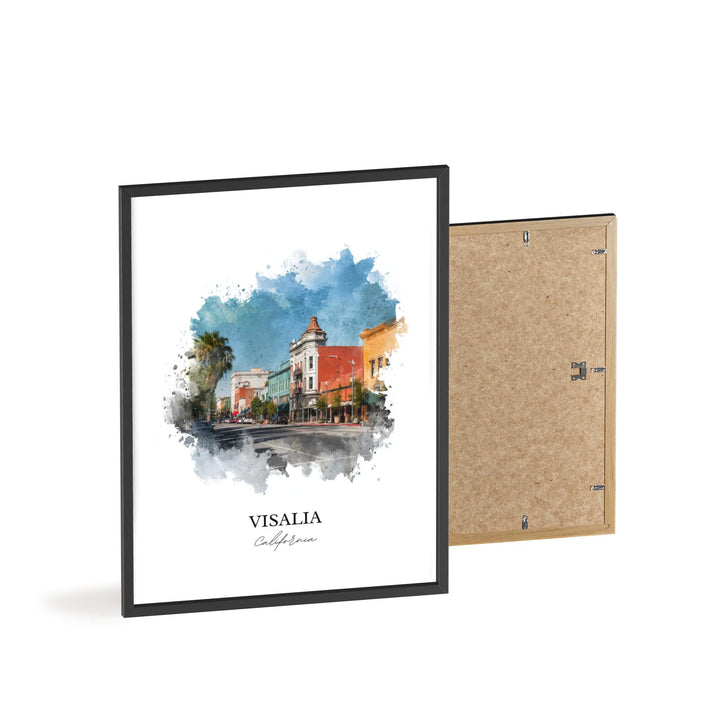 Visalia, California – Watercolor Art Print