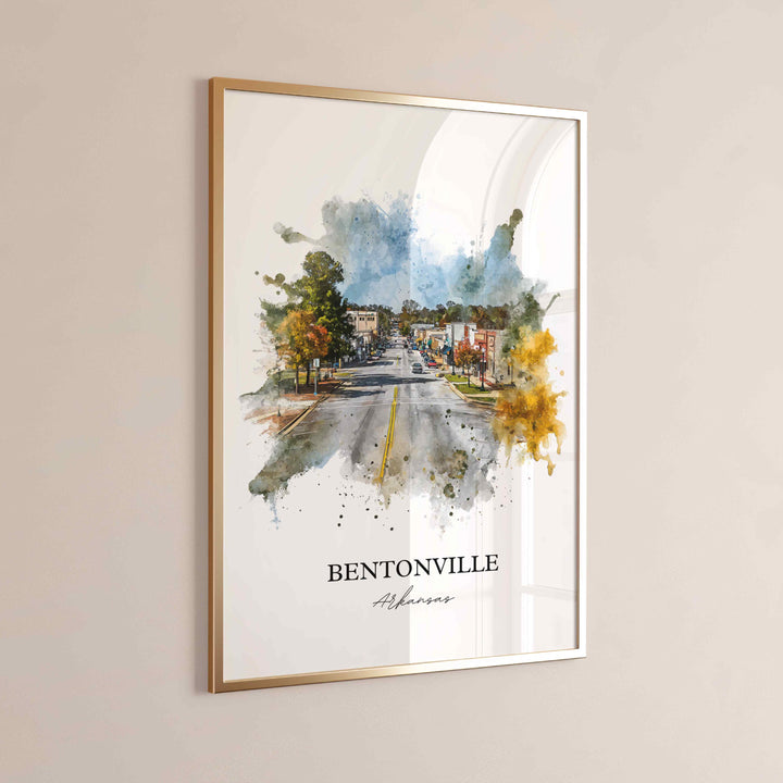 Bentonville, Arkansas – Watercolor Art Print