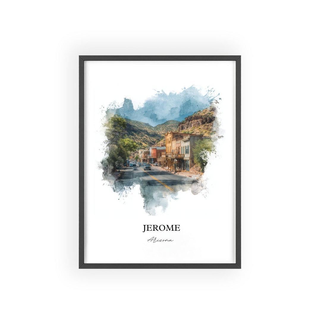 Jerome, Arizona – Watercolor Art Print