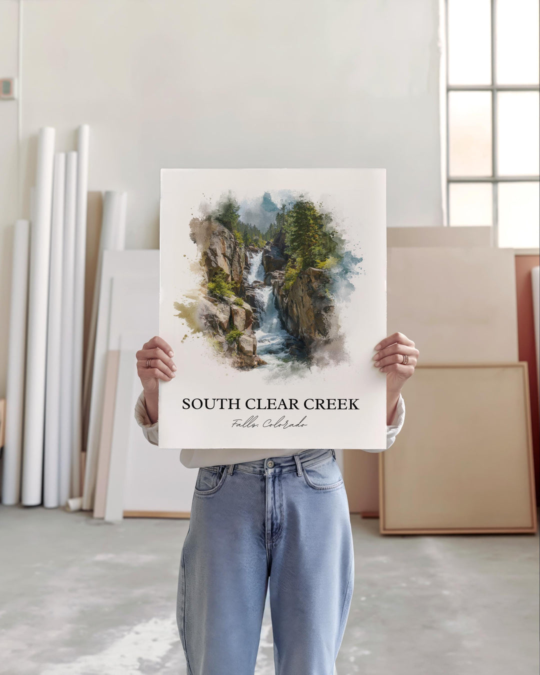 South Clear Creek Falls Art, Creede CO Print, Colorado Artwork, South Clear Creek Falls Gift, Travel Print, Travel Poster, Housewarming Gift