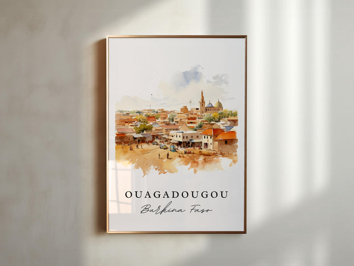 Ouagadougou Burkina Faso Wall art - Ouagadougou, Burkina Faso poster, Wedding gift, Birthday present, Custom Text, Personalized Gift