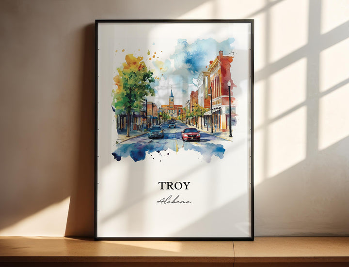 Troy AL Wall Art - Alabama Print