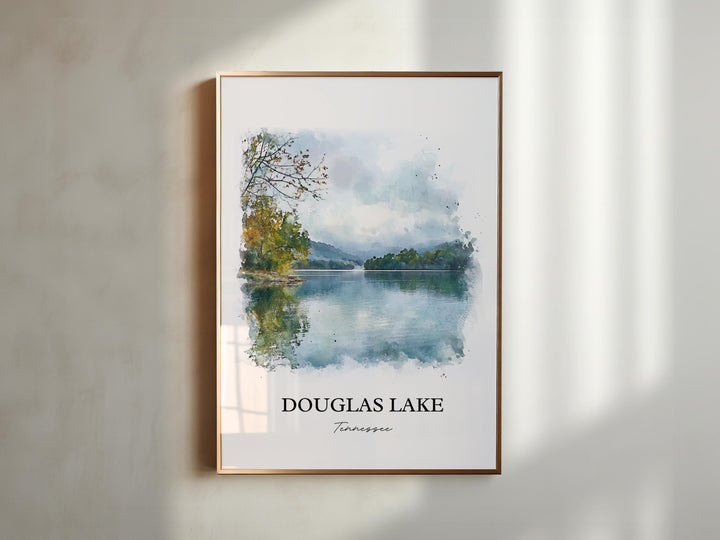 Douglas Lake Wall Art, Pigeon Forge Print, Great Smokies Artwork, Douglas Lake TN Gift, Travel Print, Travel Poster, Housewarming Gift