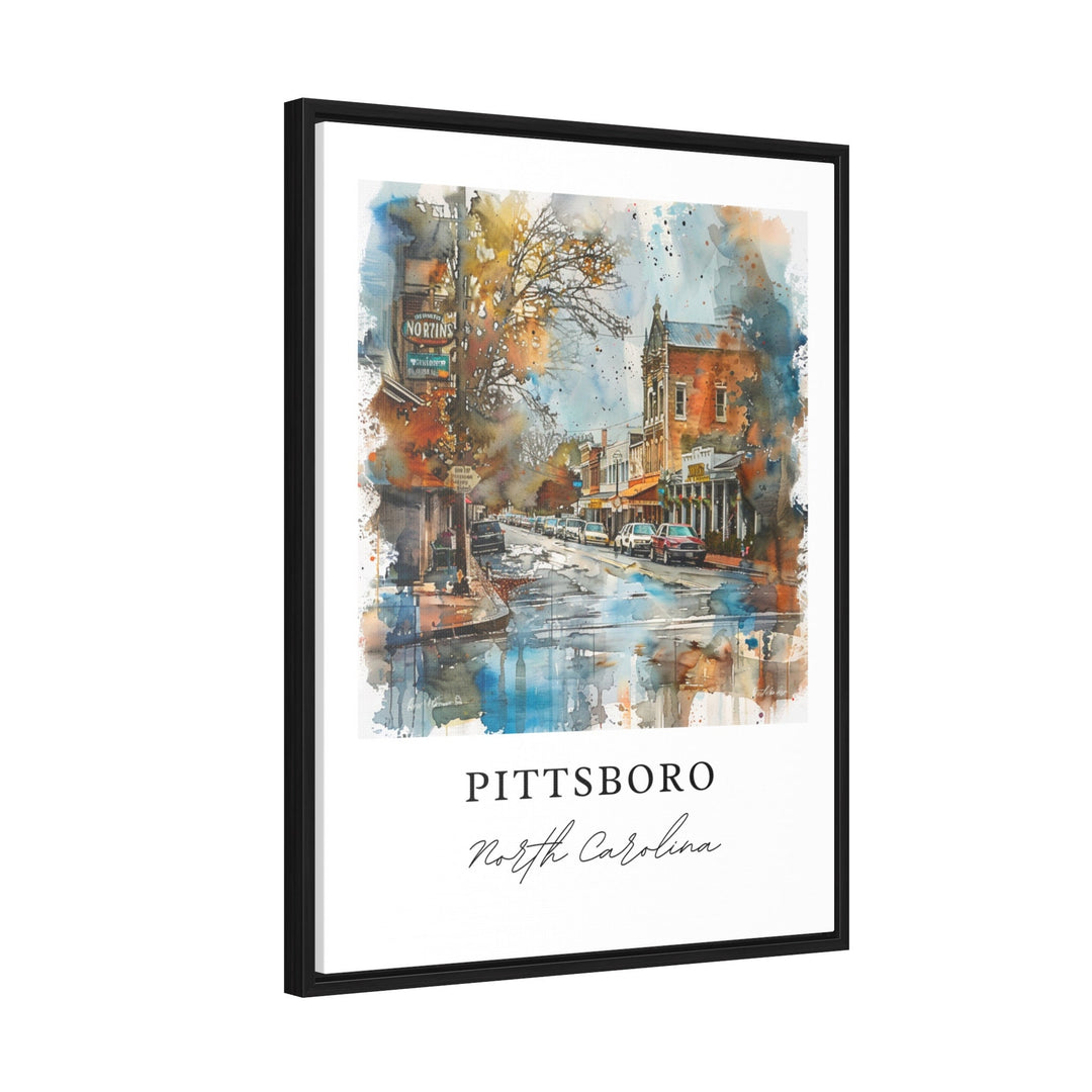 Pittsboro NC Art, Chatham County Print, Pittsboro Watercolor Art, Pittsboro NC Gift,