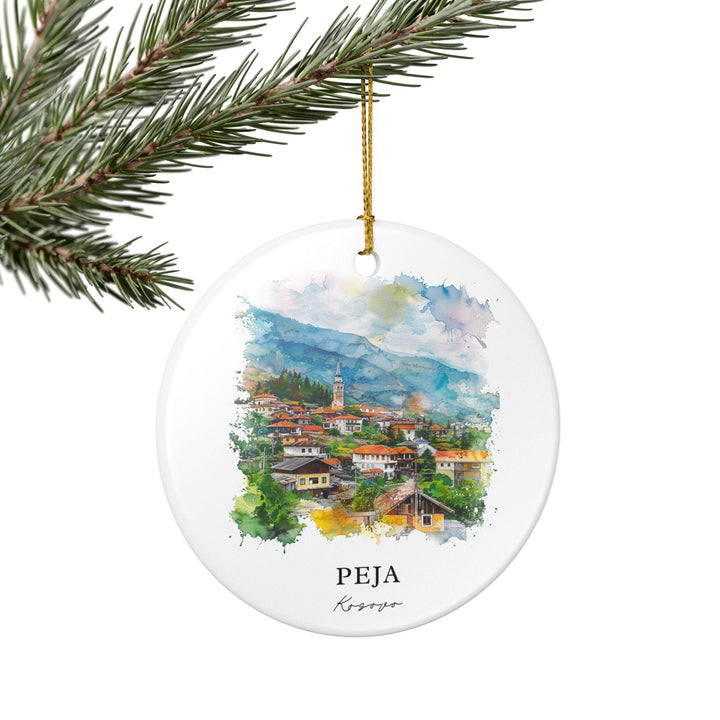 Peja Kosovo Ornament: Unique Peja Souvenir, Peja Kosovo Xmas Decor, and Authentic Kosovo Gift