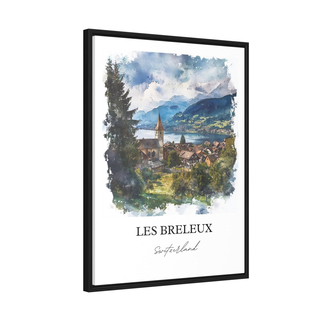 Les Breuleux Art, Switzerland Print, Les Breuleux Watercolor, Jura Canton Switzerland Gift, Travel Print, Travel Poster, Housewarming Gift