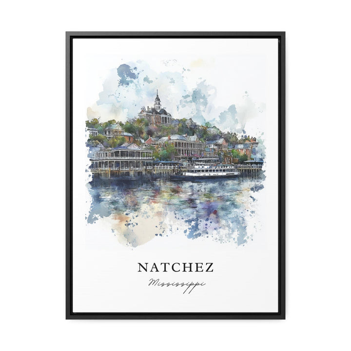 Natchez Wall Art, Natchez MS Print, Natchez Mississippi Watercolor Art, Natchez Gift,