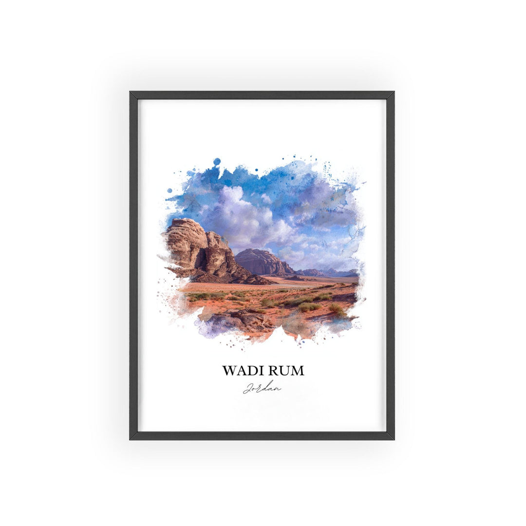 Wadi Rum, Jordan – Watercolor Art Print