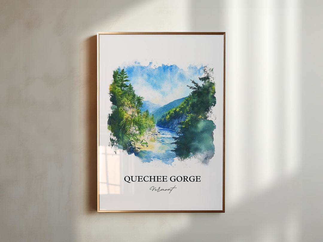 Quechee Gorge, USA – Watercolor Art Print
