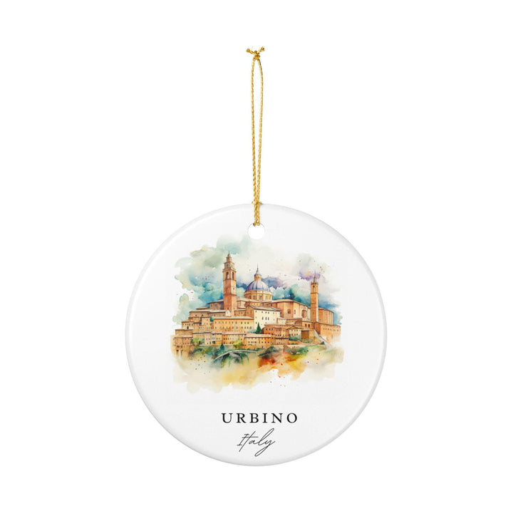 Urbino Italy Ornament: Unique Urbino Souvenir, Urbino Italy Xmas Decor, and Authentic Urbino Italy Gift