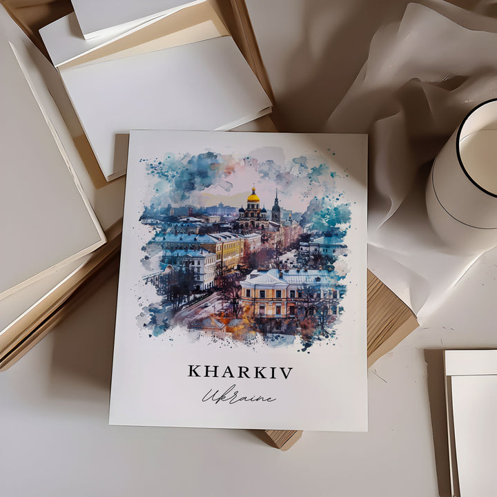 Kharkiv Wall Art, Kharkiv Print, Kharkiv Ukraine Wall Art, Kharkiv Ukraine Gift, Travel Print, Travel Poster, Travel Gift, Housewarming Gift