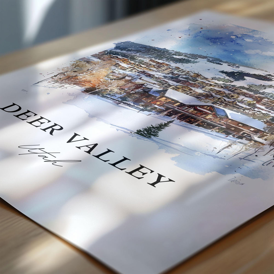 Deer Valley Wall Art - Utah Ski Print