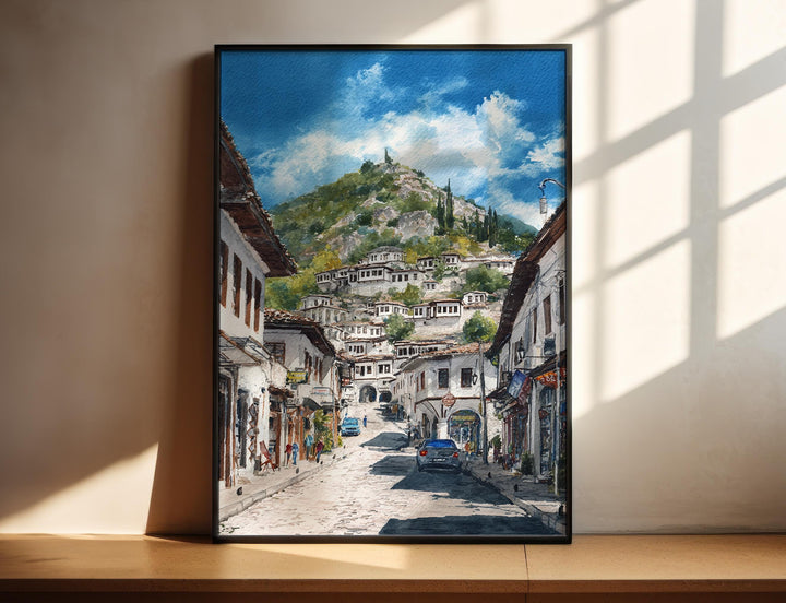 Berat, Albania – Watercolor Art Print