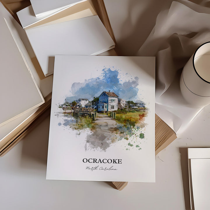 Ocracoke, North Carolina – Watercolor Art Print