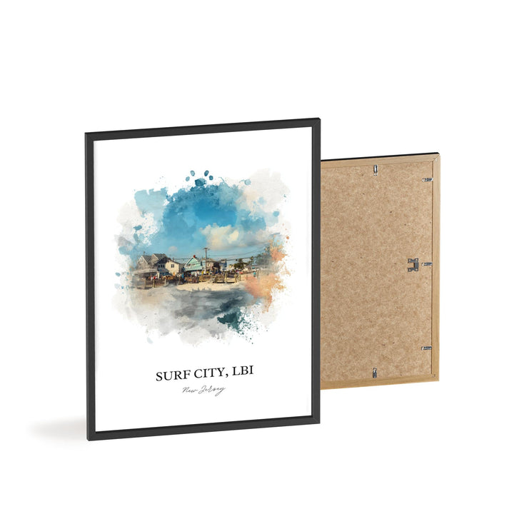 Surf City, NJ – Watercolor Art Print