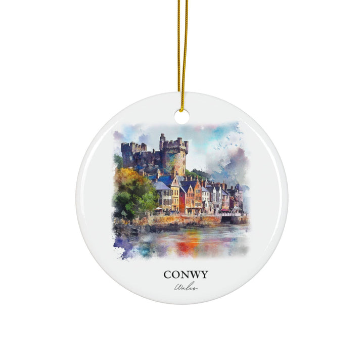 Conwy Wales Ornament: Unique Conwy Souvenir, Conwy Xmas Decor, and Authentic Wales Gift