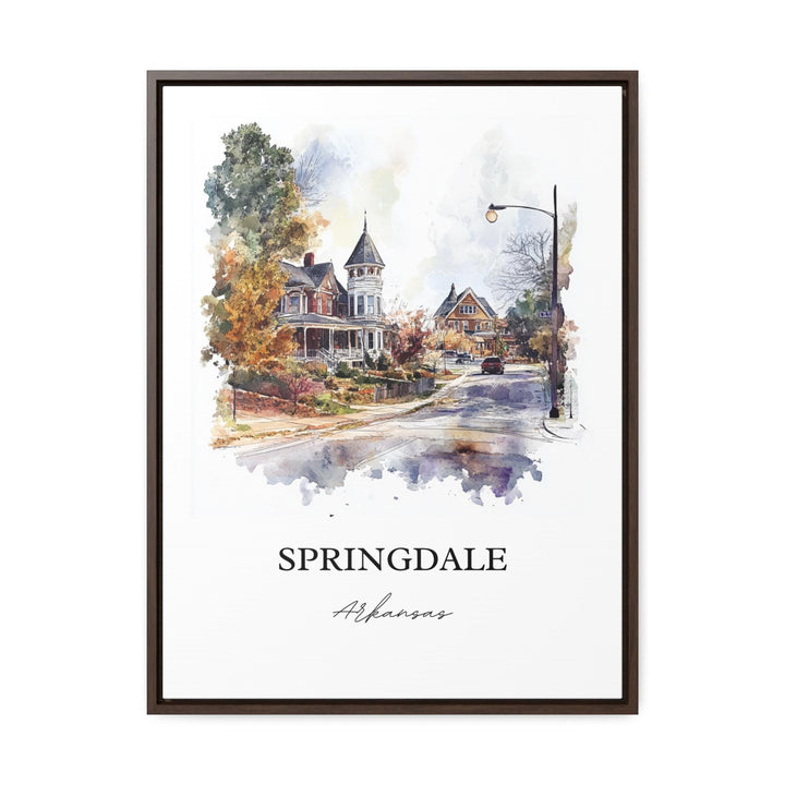 Springdale AR Wall Art - Arkansas Print