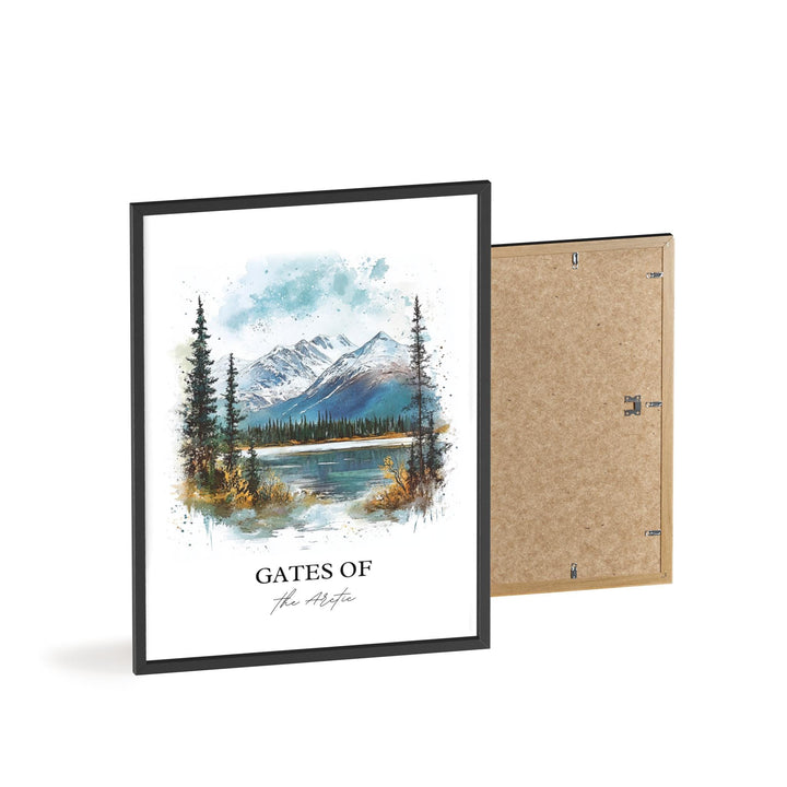 Gates of the Arctic Wall Art, Alaska Print, Alaska Watercolor Art, Gates of the Arctic Gift, Travel Print, Travel Poster, Housewarming Gift