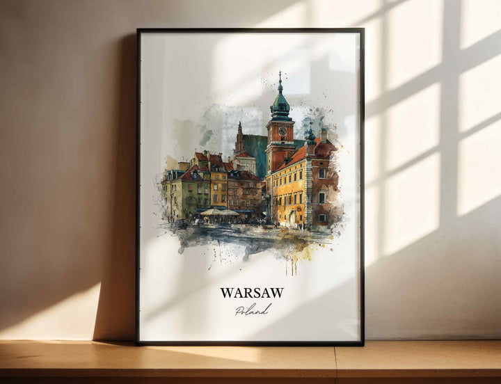 Warsaw, Poland – Watercolor Art Print