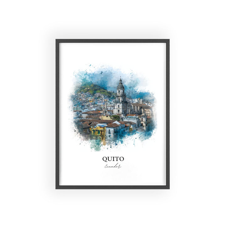 Quito, Ecuador – Watercolor Art Print