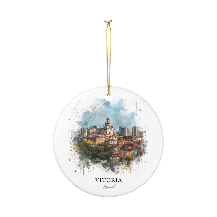 Vitoria, Brazil Ornament: Unique Vitoria Brazil Souvenir, Brazil Xmas Decor, and Authentic Vitoria Brazil Gift