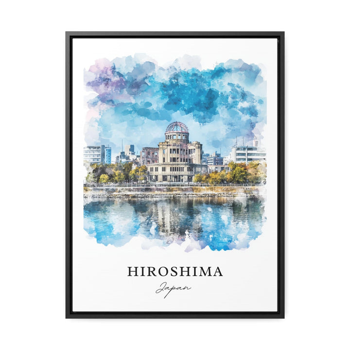 Hiroshima Wall Art, Hiroshima Print, Hiroshima Watercolor Art, Hiroshima Japan Gift,