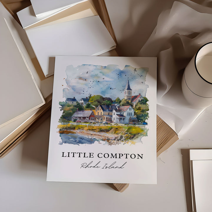 Little Compton RI Art, Little Compton Print, Newport Watercolor RI, Rhode Island Art Gift,