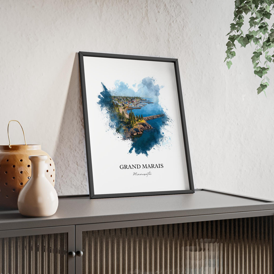 Grand Marais, Minnesota – Watercolor Art Print