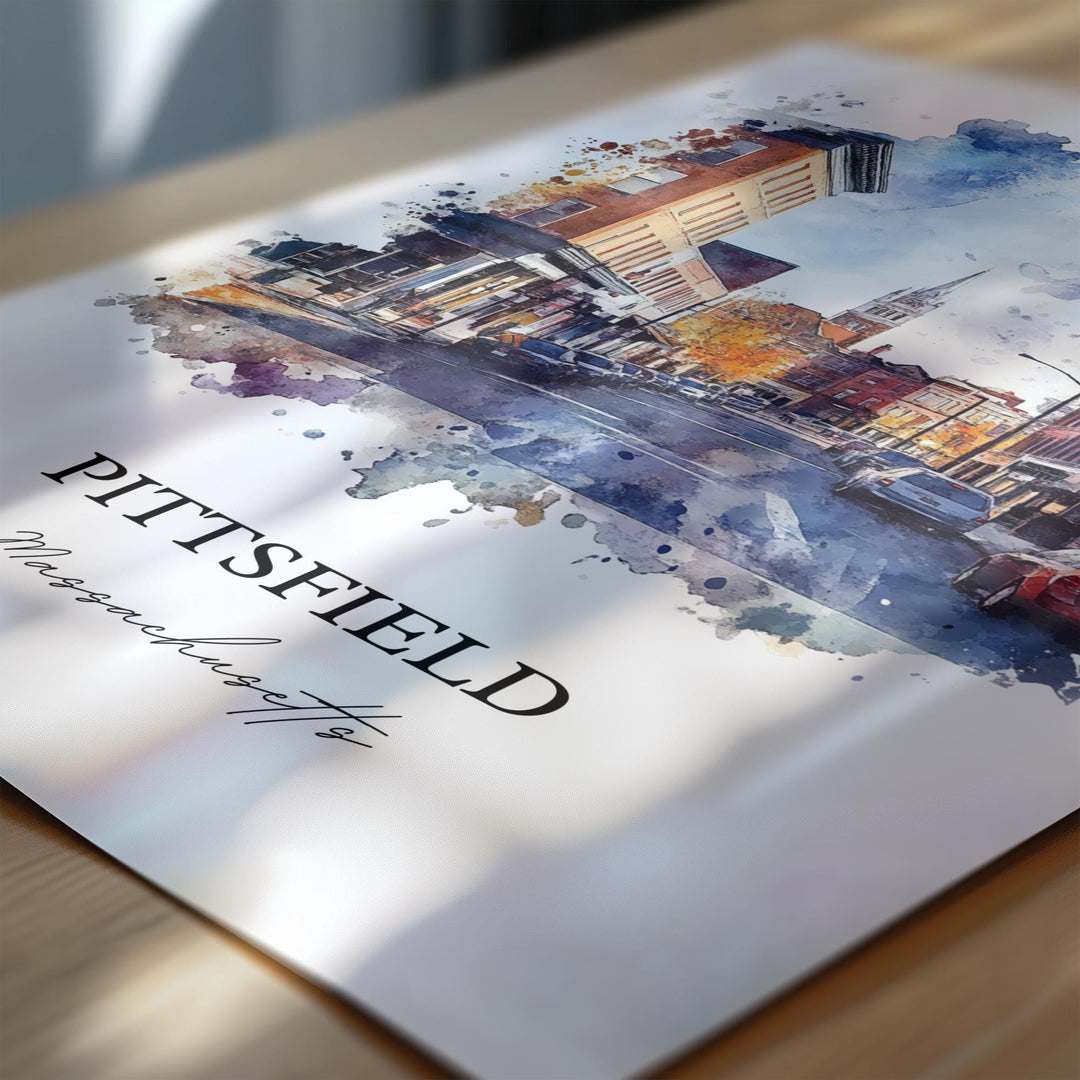 Pittsfield MA Wall Art - Massachusetts Print