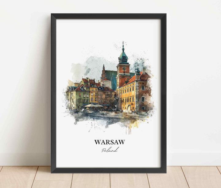 Warsaw, Poland – Watercolor Art Print