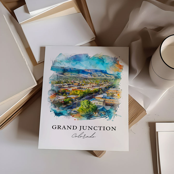 Grand Junction Art, Grand Junction Print, Grand Junction Watercolor, Grand Junction CO Gift,