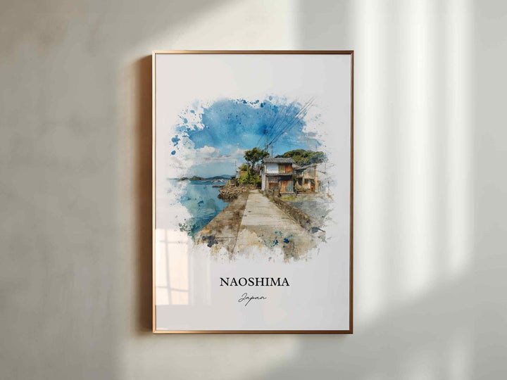 Naoshima, Japan – Watercolor Art Print